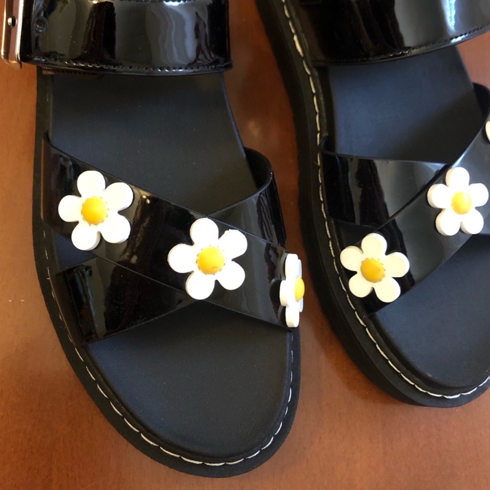 Patent Daisy Chunky Sandal